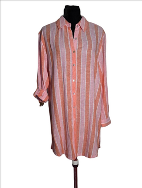 Cynthia Rowley Long Striped Shirt